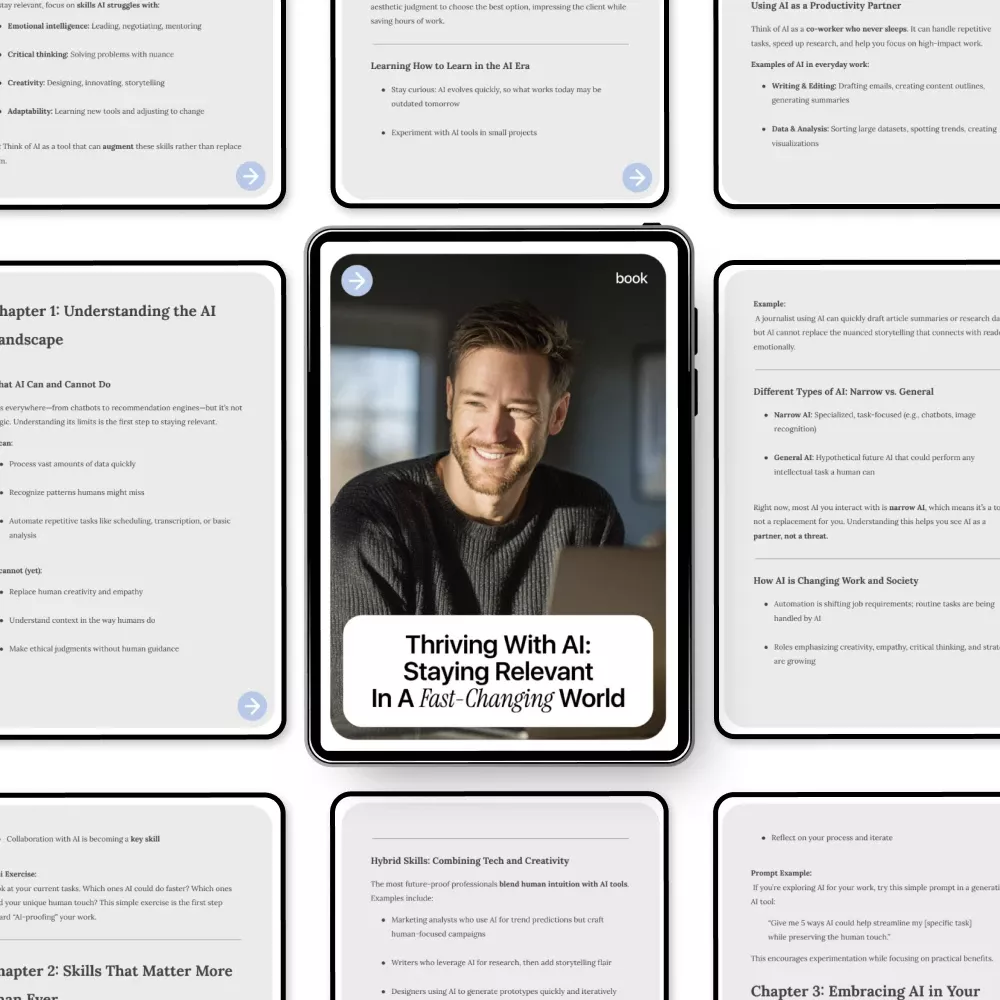 Thriving with AI: Staying Relevant in a Fast-Changing World | Practical Ebook Guide on how to stay relevant in the age of ai for Professionals, Creators & Career Growth - Image 5