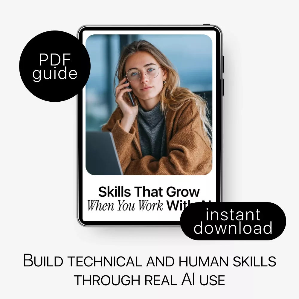 Skills That Grow When You Work with AI | AI Skills Guide, Professional Development eBook, Career Growth Digital Download, Work Smarter with Artificial Intelligence - Image 3