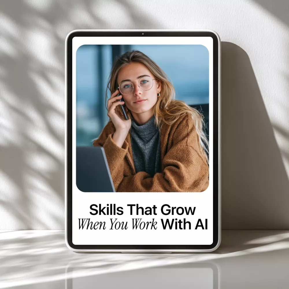 Skills That Grow When You Work with AI | AI Skills Guide, Professional Development eBook, Career Growth Digital Download, Work Smarter with Artificial Intelligence