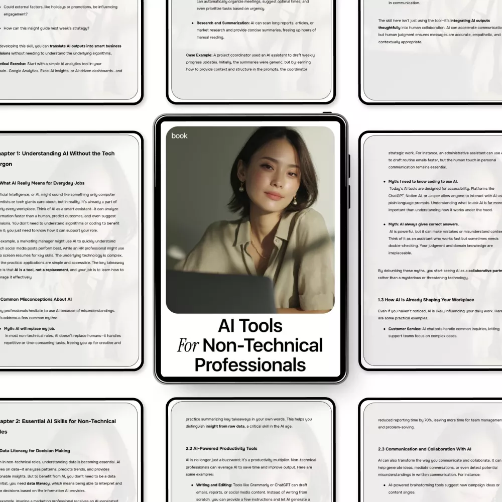 AI Tools for Non-Technical Professionals | Practical Ebook on AI Skills for Non Technical Jobs, Career Growth, Productivity & Future-Proof Workflows - Image 6