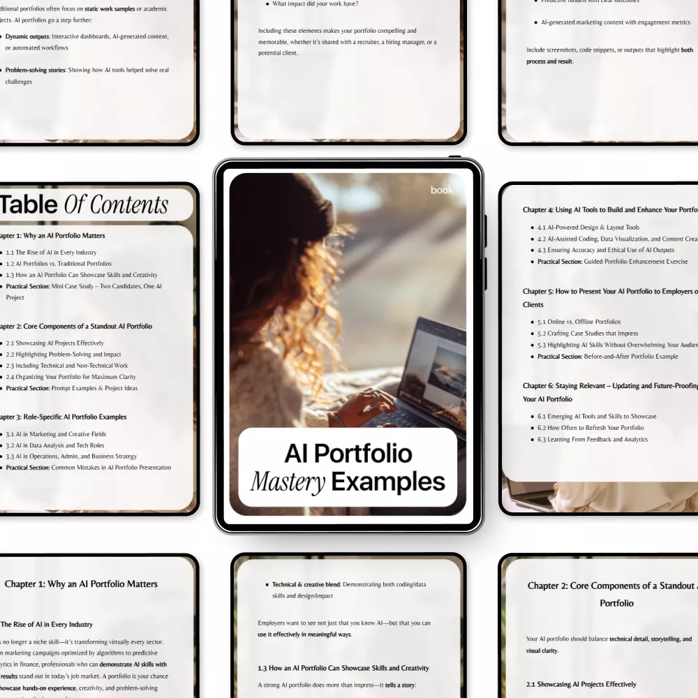 AI Portfolio Mastery Examples – Ultimate eBook Guide with AI Portfolio Examples, Templates, and Practical Exercises for Career Growth - Image 5