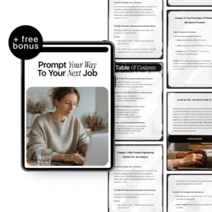 Prompt Your Way to Your Next Job – Practical Prompt Engineering Tips for Job Seekers | AI Resume, Cover Letter & Interview eBook