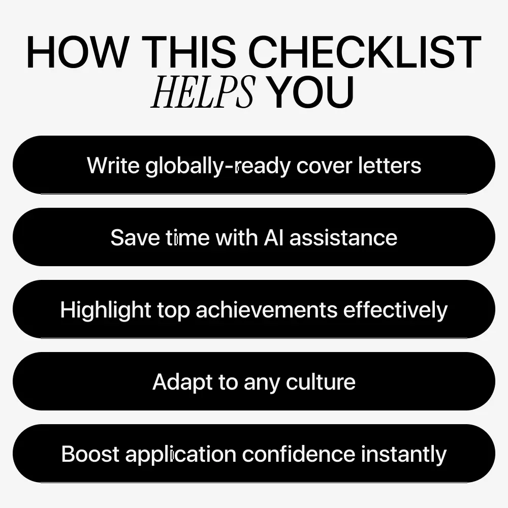 Cover Letter Magic: Ultimate Checklist for Crafting International Job Applications Using AI for Writing a Cover Letter - Image 4