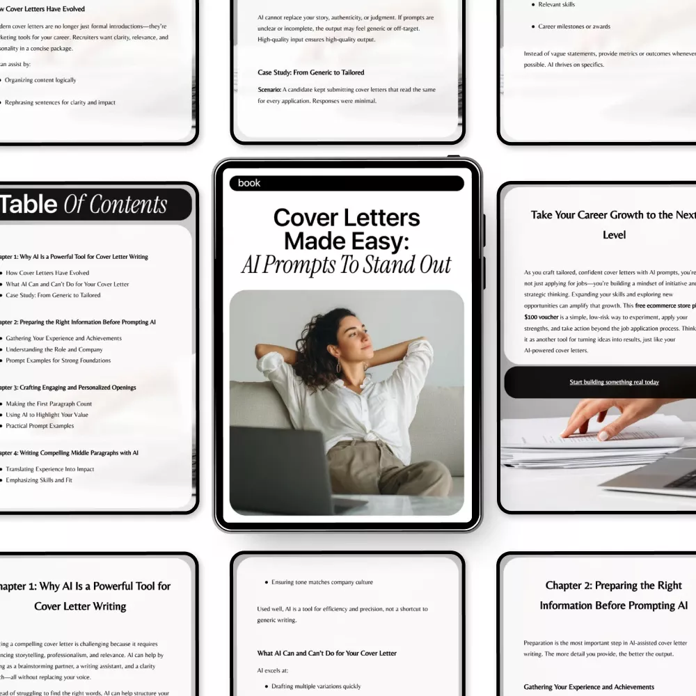 Cover Letters Made Easy: AI Prompts to Stand Out | eBook for Personalized Cover Letter Writing with AI Prompts for Cover Letter Writing - Image 5