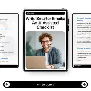 Write Smarter Emails: An AI-Assisted Checklist | Professional Email Writing Guide, AI Email Prompting, Digital Download for Work & Business