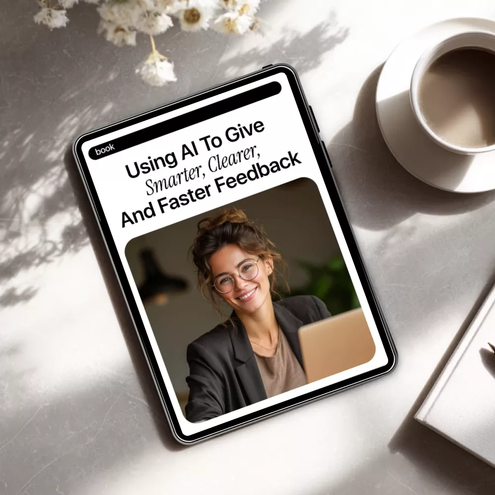 Using AI to Give Smarter, Clearer, and Faster Feedback – Practical eBook Guide on how to use ai to give better feedback for Work, Teaching & Teams