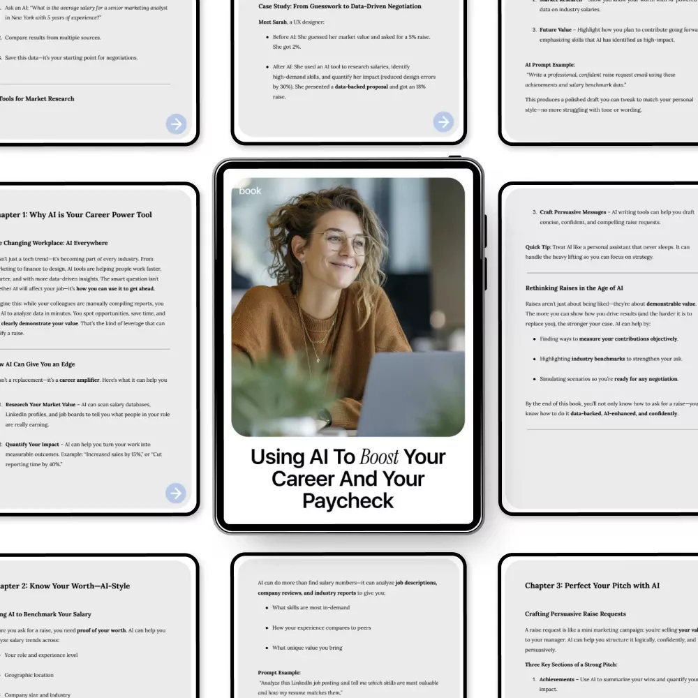 Using AI to Boost Your Career and Your Paycheck – Smart eBook Guide on how to use ai to get a raise, Salary Growth, Career Advancement & Future-Proof Skills - Image 5