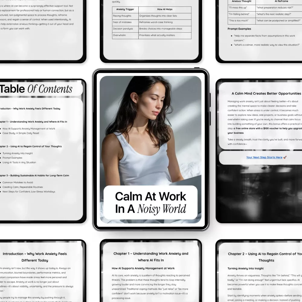 Calm at Work in a Noisy World – Practical Guide on how to use ai to manage work anxiety for Focused, Low-Stress Workdays - Image 5