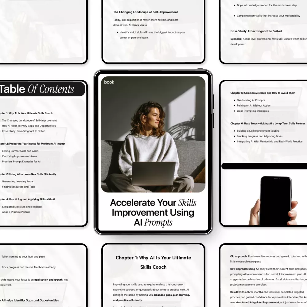 Using AI Prompts to Accelerate Your Skills Improvement – Practical Ebook Guide with ai prompts for skills improvement for Faster Learning & Personal Growth - Image 5