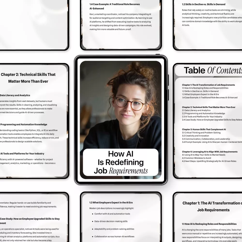 How AI Is Redefining Job Requirements – Career Skills Guide, AI Skills eBook, Future of Work Digital Download, Upskilling for AI Era - Image 5