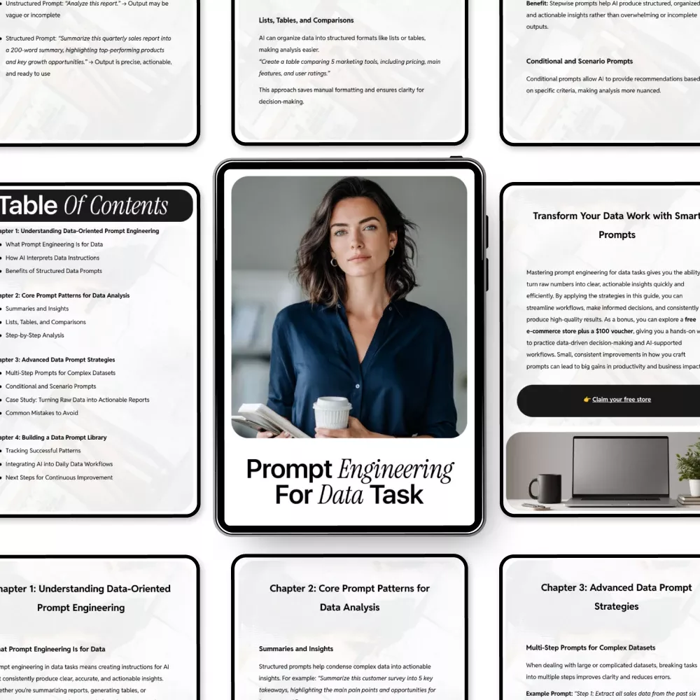 Prompt Engineering for Data Task | Practical Guide to Prompt Engineering for Data Tasks, AI Data Analysis & Smart Workflow Prompts - Image 5