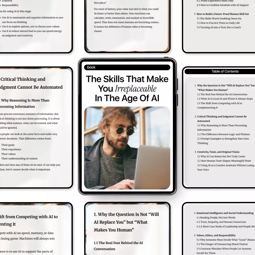The Skills That Make You Irreplaceable in the Age of AI – Future-Proof Human Skills Guide, Critical Thinking, Creativity, Emotional Intelligence, Digital Download eBook - Image 4