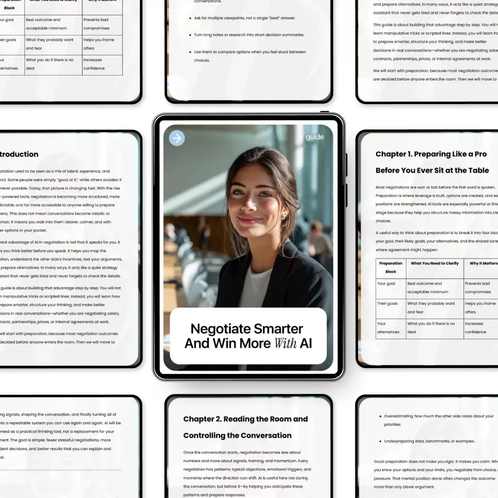 Negotiate Smarter and Win More with AI | AI Skills Negotiation Advantage Guide | Digital Download - Image 5