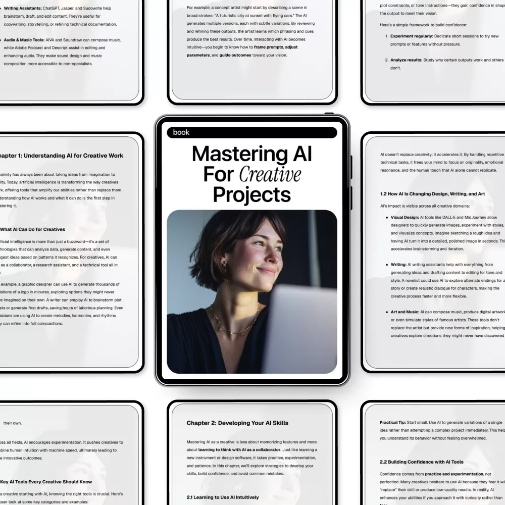 Mastering AI for Creative Projects – Practical Ebook for Building ai skills for creatives, Designers, Writers & Digital Artists - Image 5