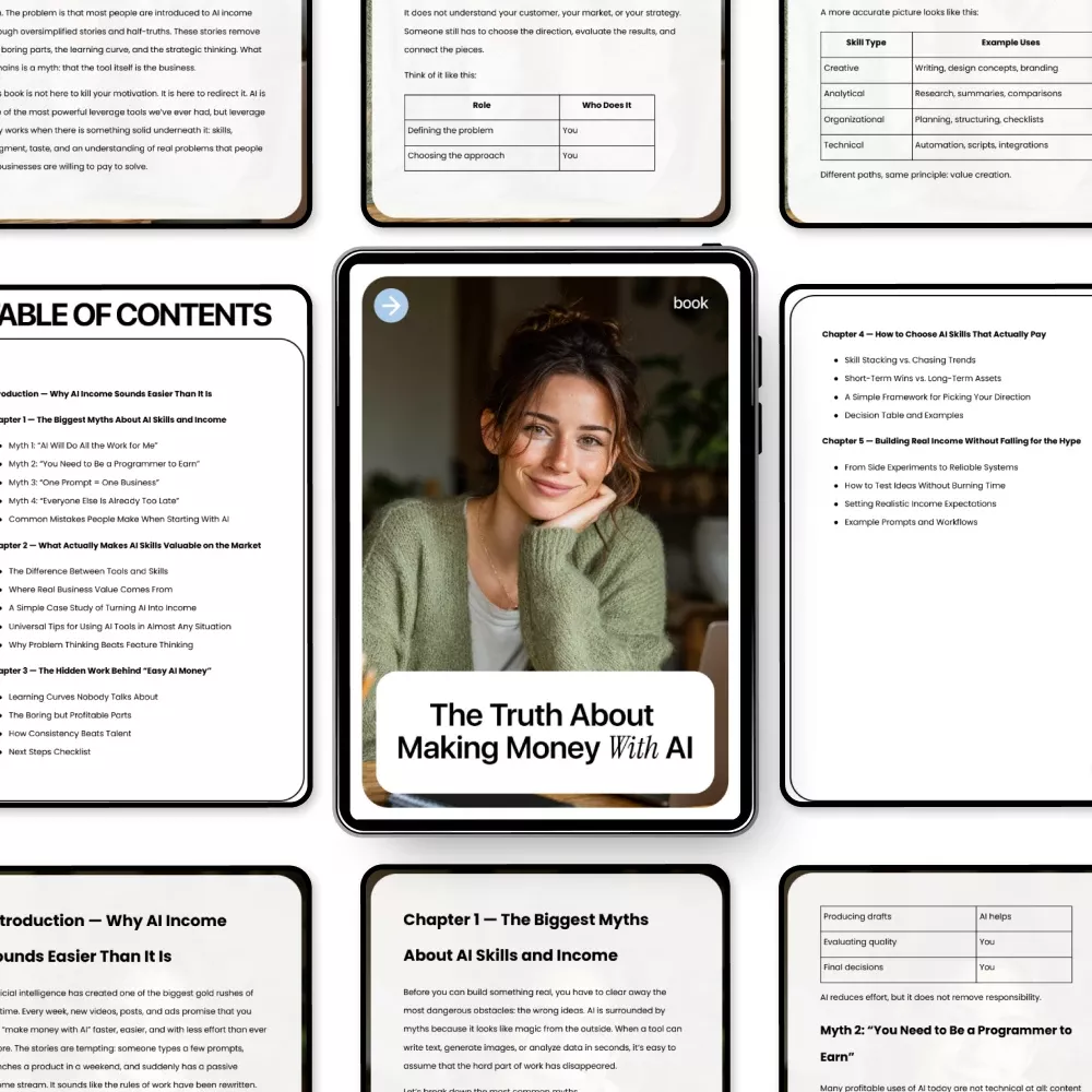 The Truth About Making Money With AI | Practical AI Skills Income Guide | Busting AI Income Myths eBook - Image 5
