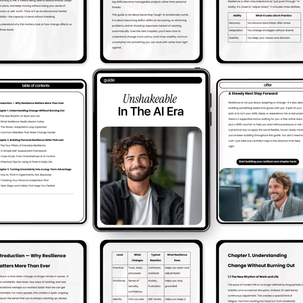 Unshakeable in the AI Era – Practical Guide to Resilience Skills Amid AI Change, Adapt Faster, Stay Grounded, and Thrive in a Rapidly Changing World - Image 5