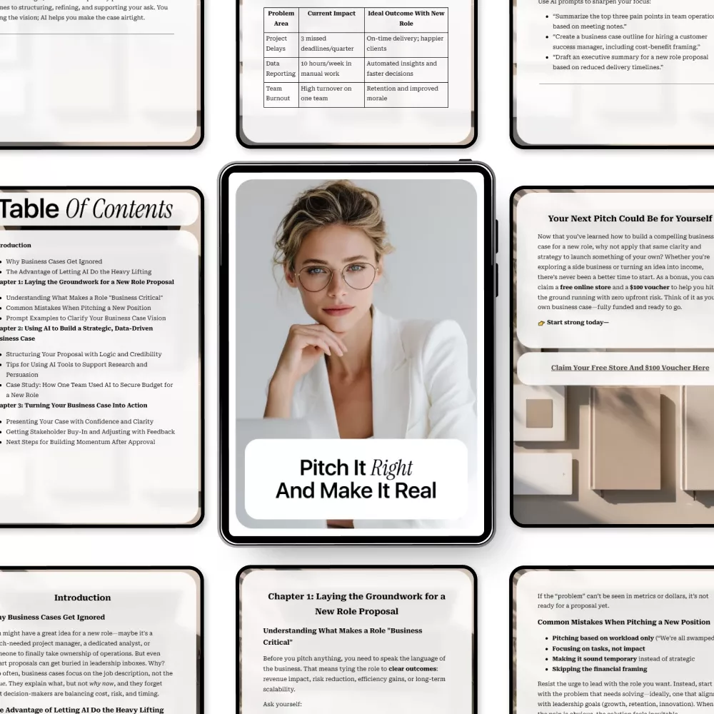 Pitch It Right and Make It Real: AI for Building a Business Case for a New Role Guide | Step-by-Step Digital Download - Image 5