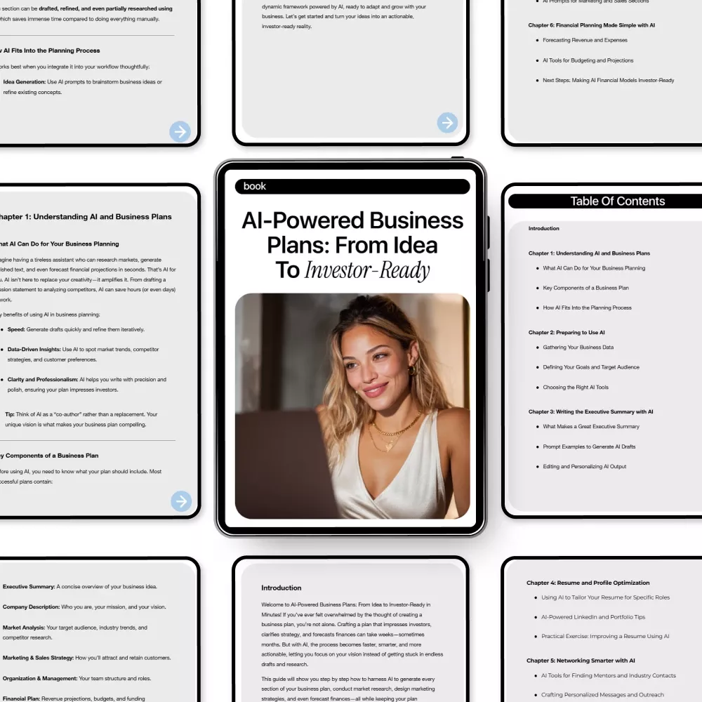 AI-Powered Business Plans: From Idea to Investor-Ready | Startup Business Plan eBook, AI Guide for Entrepreneurs, Investor Pitch & Financial Planning Digital Download - Image 5