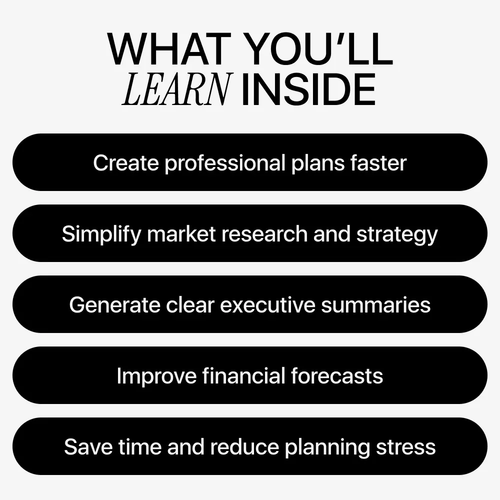 AI-Powered Business Plans: From Idea to Investor-Ready | Startup Business Plan eBook, AI Guide for Entrepreneurs, Investor Pitch & Financial Planning Digital Download - Image 4
