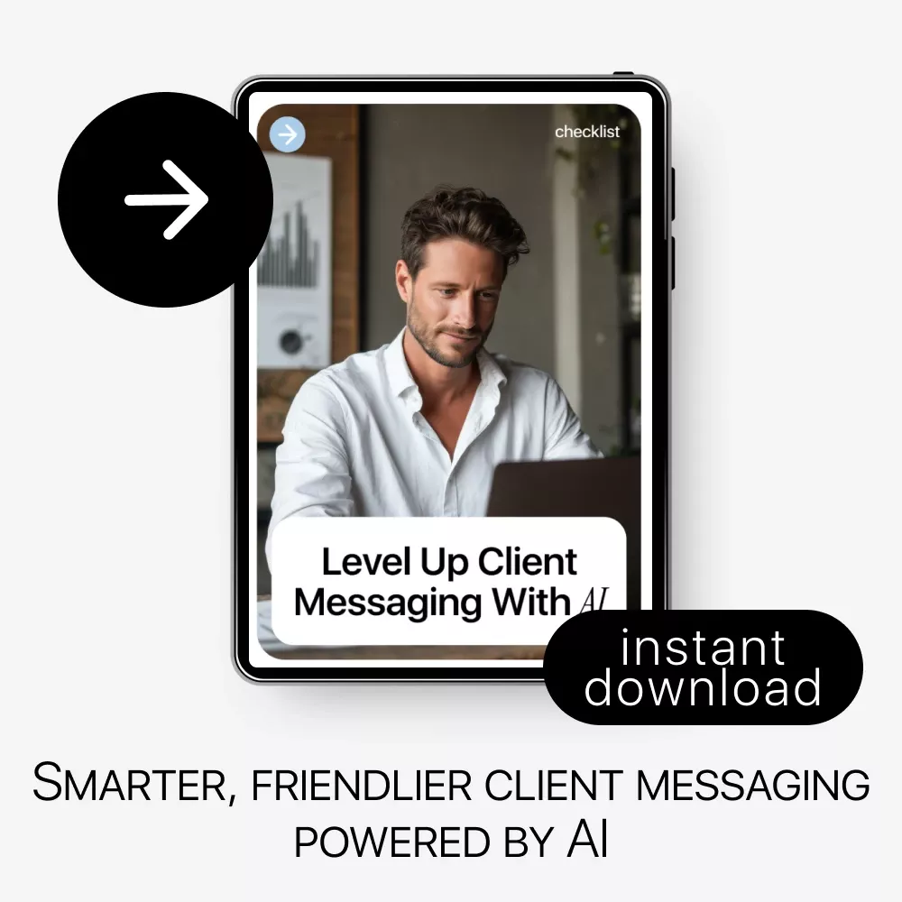 Level Up Client Messaging with AI | Digital Download Guide for Small Business, Coaches & Online Sellers | eBook + Checklist - Image 3