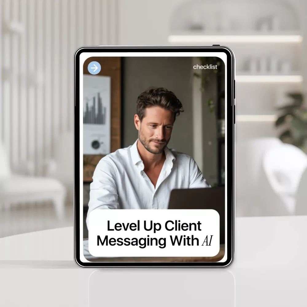 Level Up Client Messaging with AI | Digital Download Guide for Small Business, Coaches & Online Sellers | eBook + Checklist