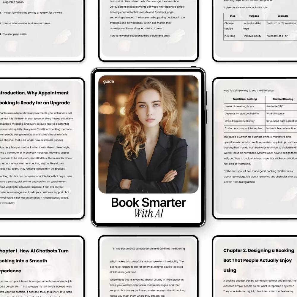 Book Smarter with AI – Practical Guide to Building an ai chatbot for appointment booking | Digital Download for Service Businesses & Entrepreneurs - Image 5