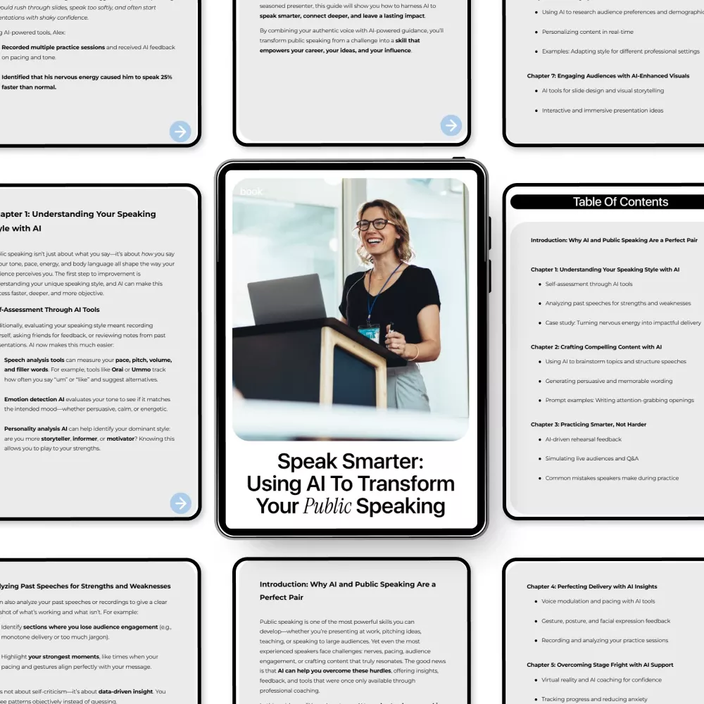 Speak Smarter: Using AI to Transform Your Public Speaking | AI Public Speaking Guide, Digital Download eBook for Confident Presentations & Smarter Speech Practice - Image 5