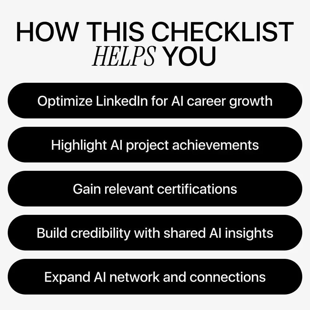 Level Up Your LinkedIn: Show Off Your AI Skills – Digital Guide, eBook & Checklist for AI Professionals, Career Growth, LinkedIn Optimization - Image 4