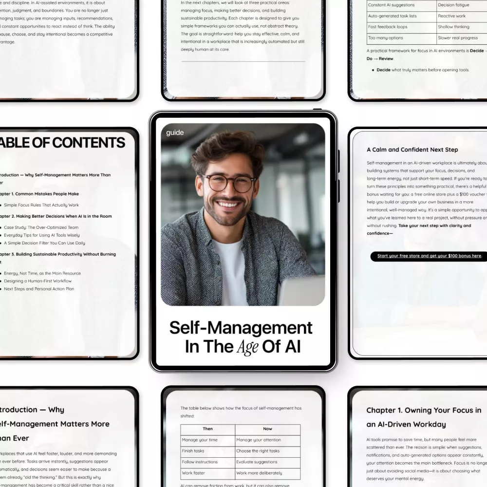 Self-Management in the Age of AI | Practical Guide for Self Management in AI Workplaces, Smarter Focus, Better Decisions, Sustainable Productivity - Image 5