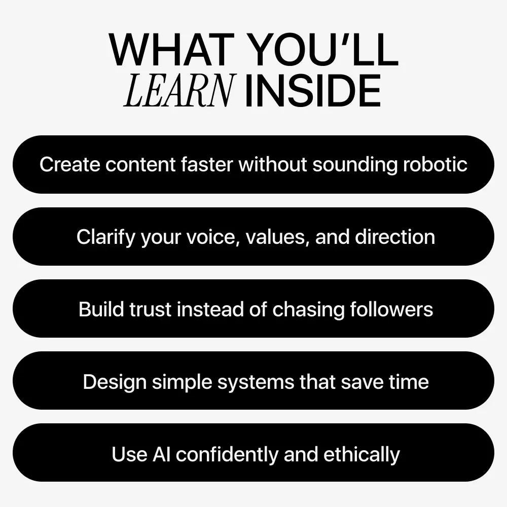 How to Use AI to Build a Personal Brand That Actually Feels Like You | Practical eBook Guide on how to use ai to build a personal brand with Authenticity, Systems & Clarity - Image 4