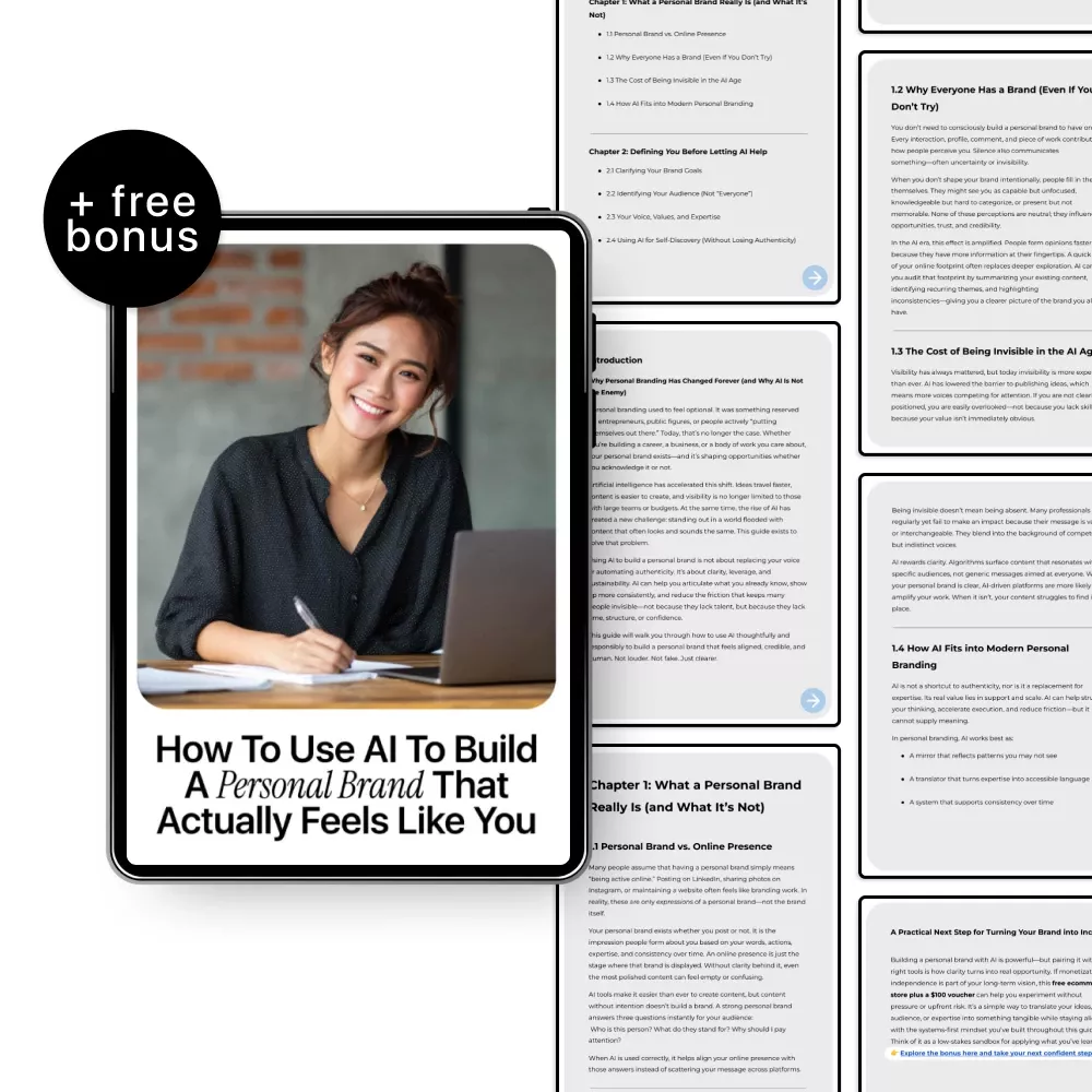How to Use AI to Build a Personal Brand That Actually Feels Like You | Practical eBook Guide on how to use ai to build a personal brand with Authenticity, Systems & Clarity