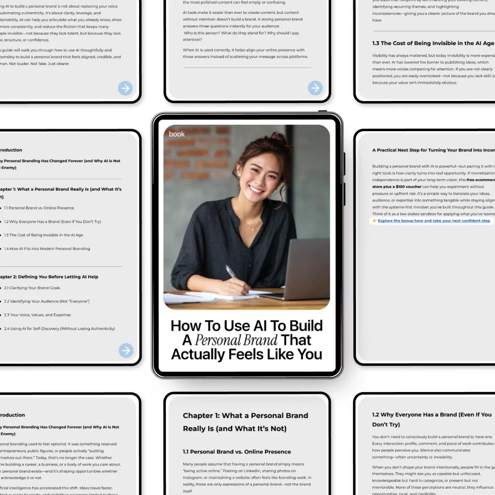 How to Use AI to Build a Personal Brand That Actually Feels Like You | Practical eBook Guide on how to use ai to build a personal brand with Authenticity, Systems & Clarity - Image 5