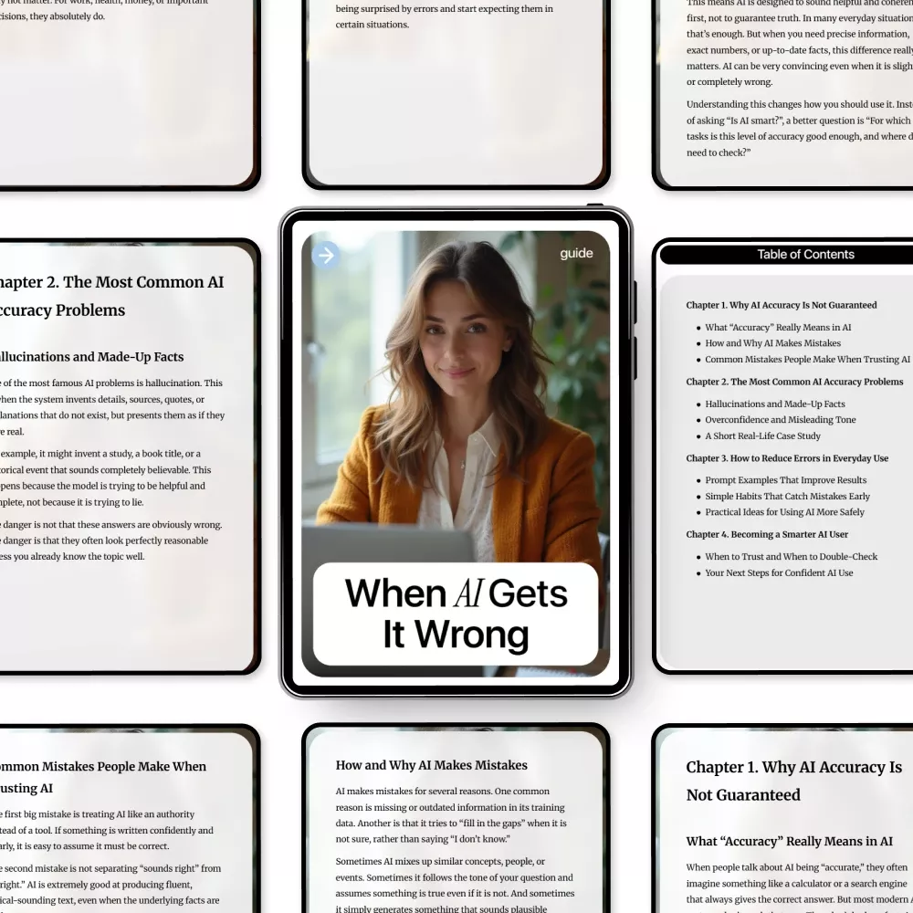 When AI Gets It Wrong – Practical Guide to AI Accuracy, Avoiding AI Mistakes, Safer Prompting & Smarter AI Use | Digital Download - Image 5