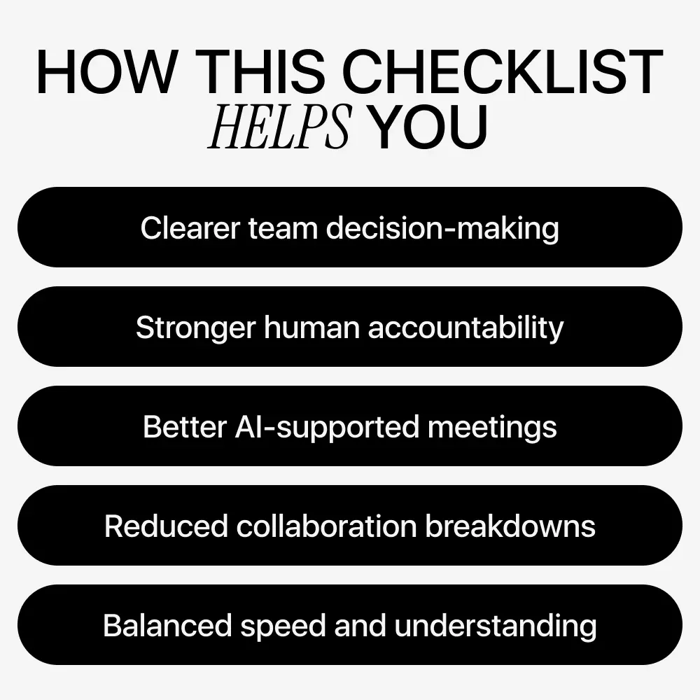 Working Together in the Age of AI – Team Collaboration Checklist | ai influence on team collaboration | Digital Download - Image 4