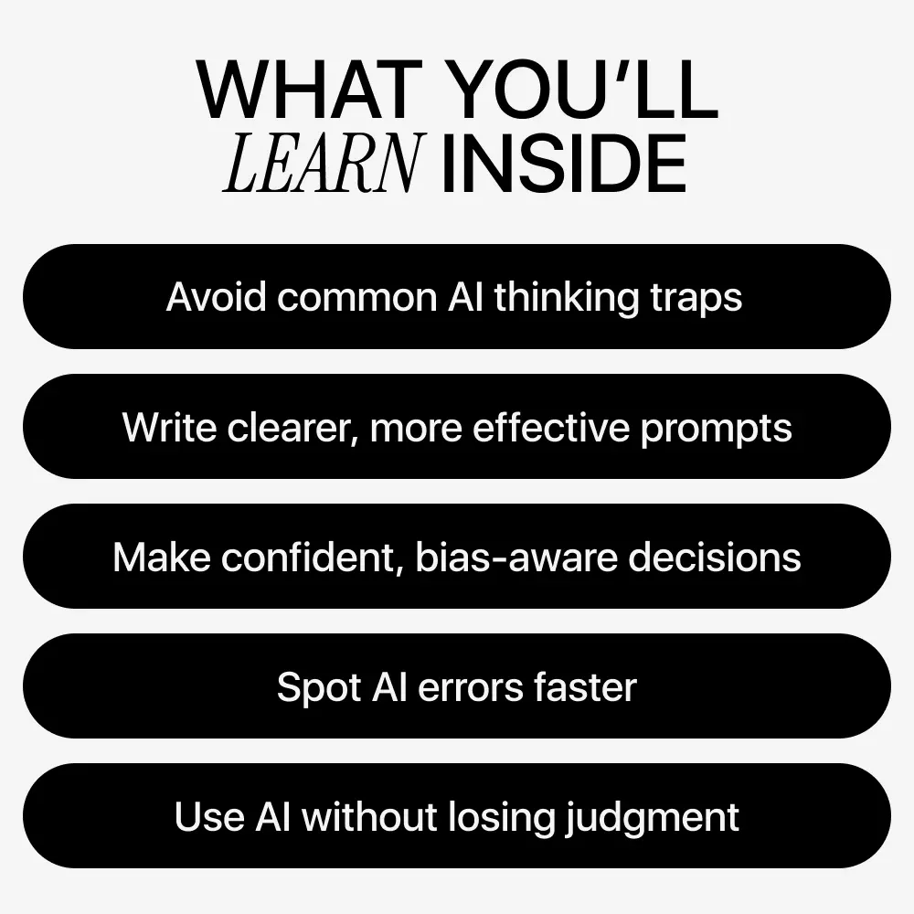 Outsmart AI: Avoid Thinking Traps Today – Smart AI Guide, Bias-Free Decision Making eBook, Practical AI Prompting Checklist - Image 4