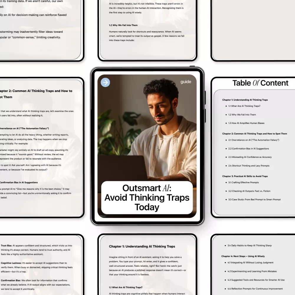 Outsmart AI: Avoid Thinking Traps Today – Smart AI Guide, Bias-Free Decision Making eBook, Practical AI Prompting Checklist - Image 5