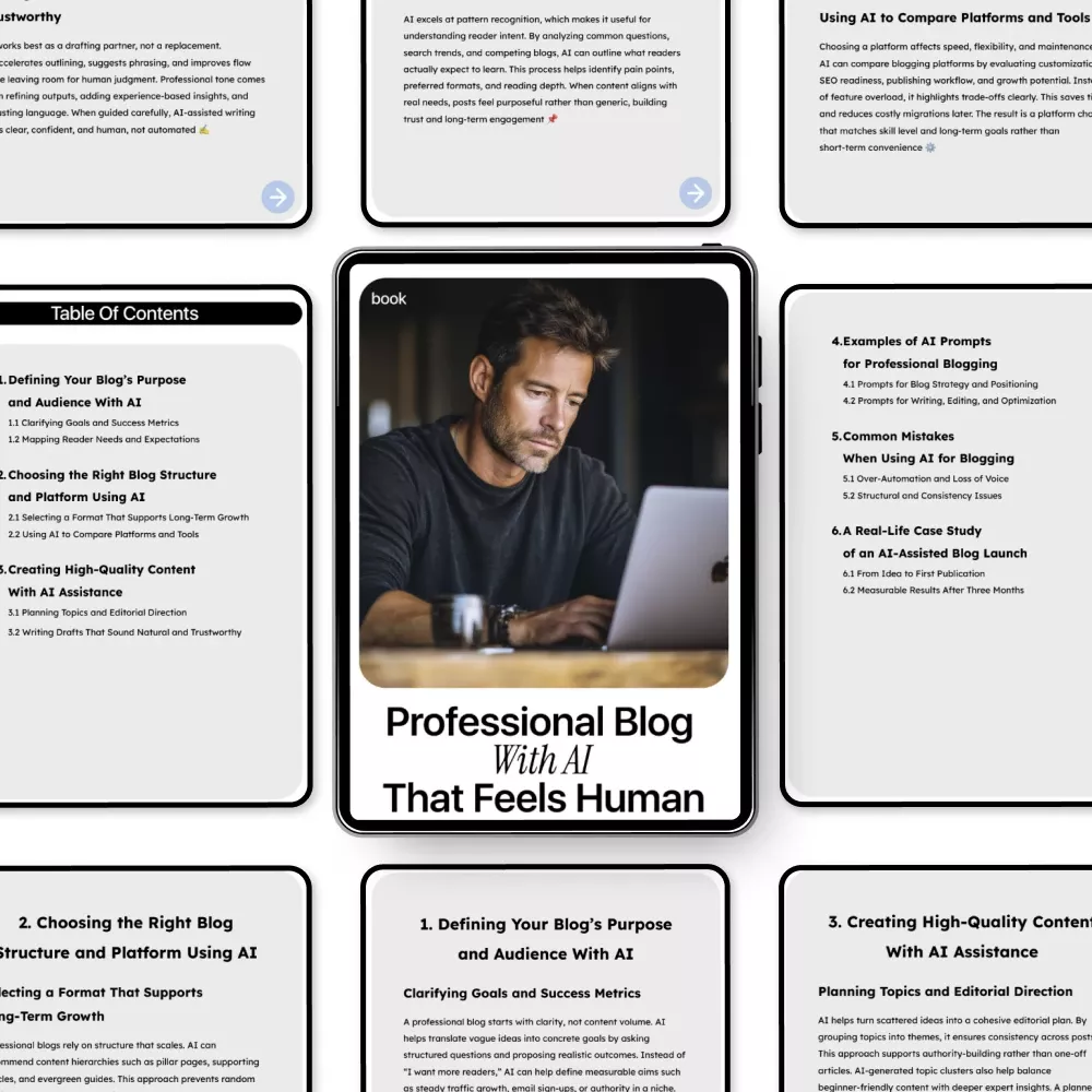 Build a Professional Blog With AI That Feels Human – The Complete Guide on How to Use AI to Create a Professional Blog, Boost Engagement, and Write Content That Reads Naturally - Image 5