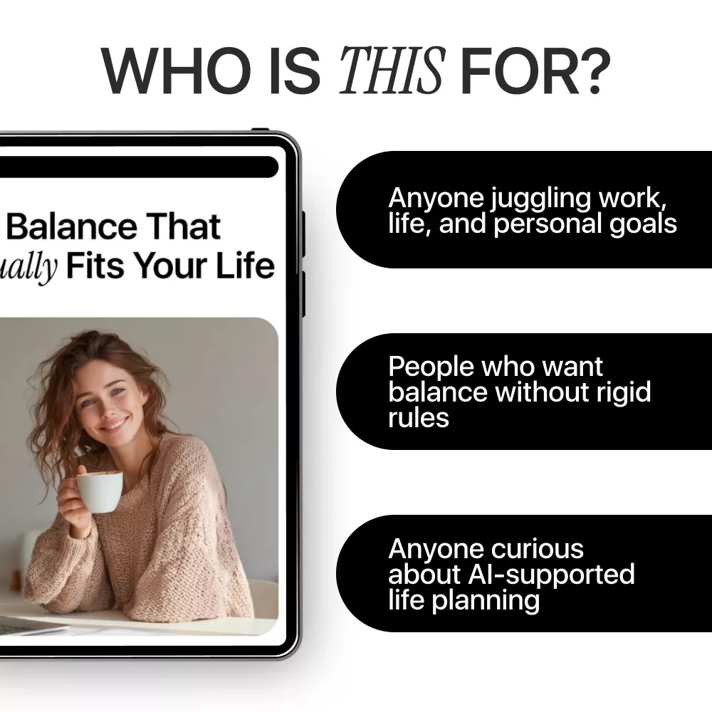 Balance That Actually Fits Your Life | Practical Guide with AI for Creating a Work-Life Balance Plan | Personalized Digital Download - Image 6