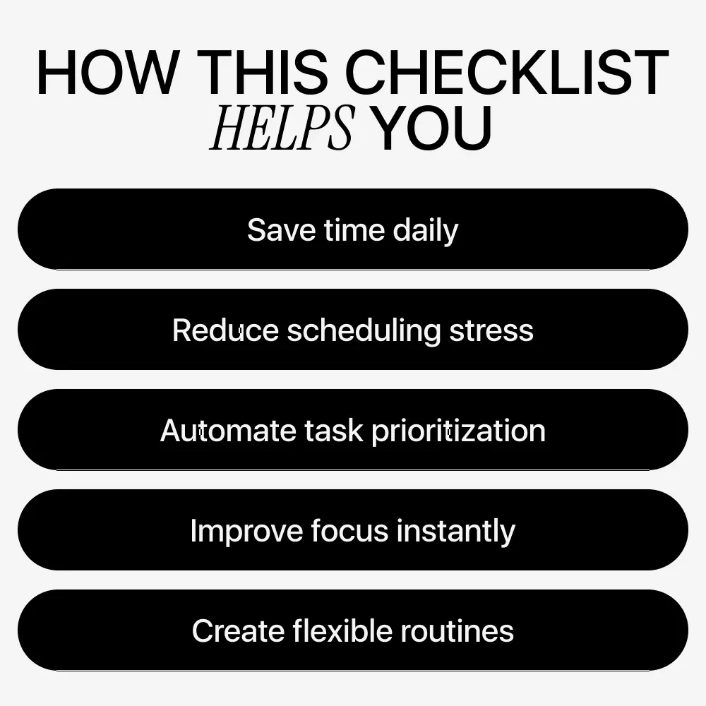How to Use AI to Manage Your Calendar – Smart Time Management Checklist for Busy Professionals, Creators & Entrepreneurs - Image 4
