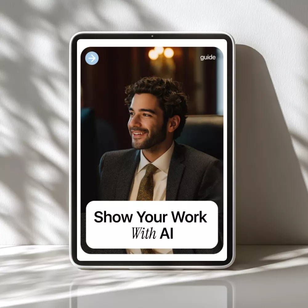 Show Your Work With AI – Ultimate Guide to How to Use AI to Showcase Your Projects, Digital Download for Creators, Designers, Students, and Professionals