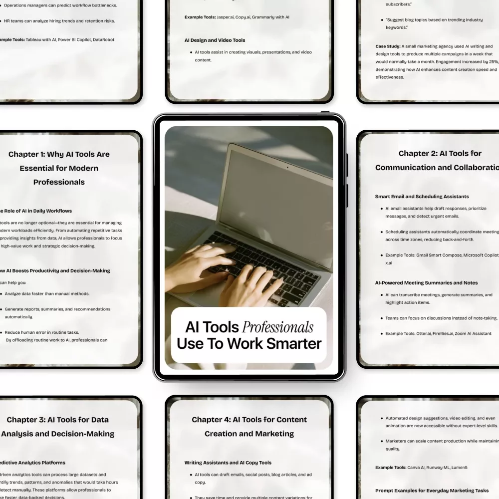 AI Tools Professionals Use to Work Smarter | Practical eBook Guide to ai tools professionals use daily for Productivity, Automation & Decision-Making - Image 5