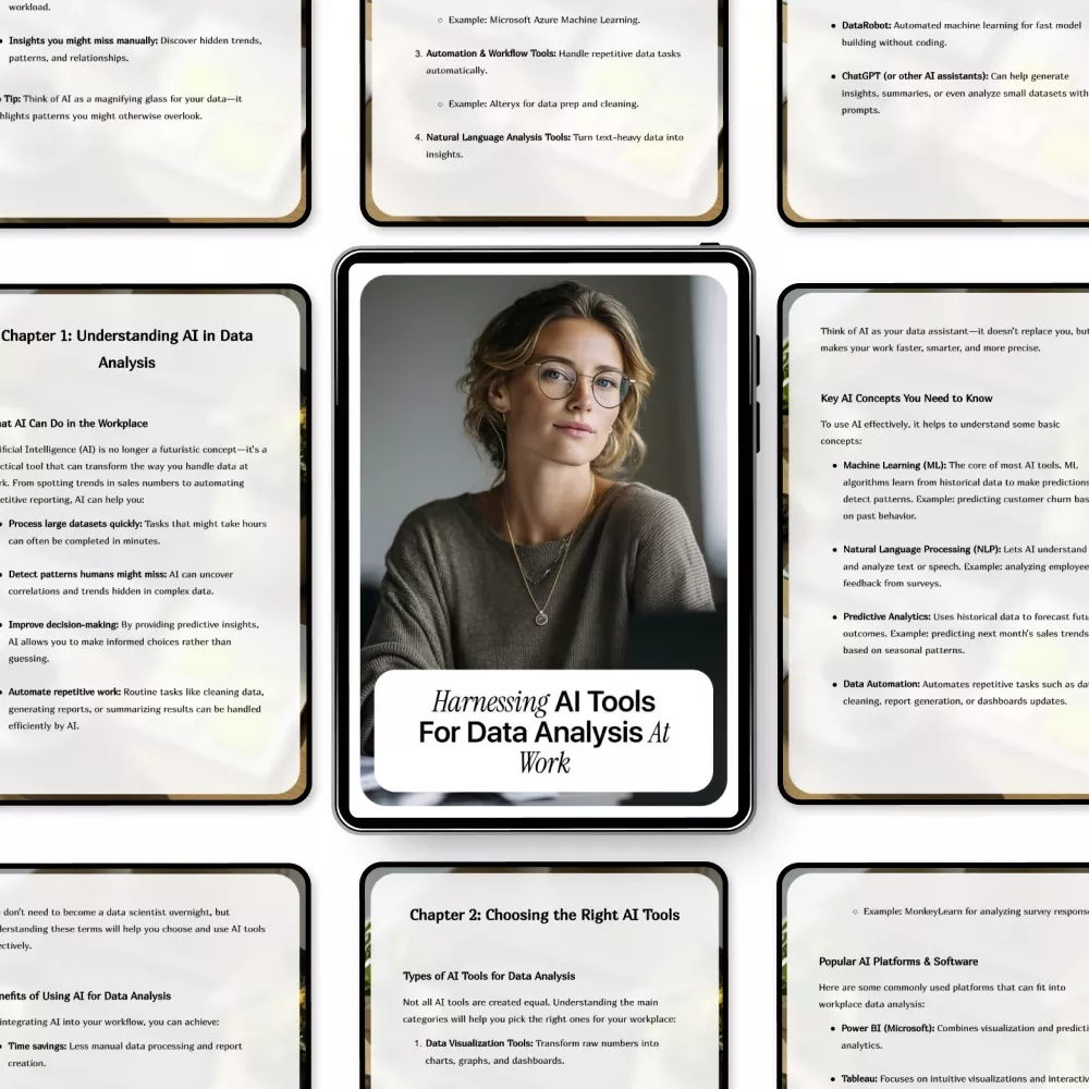 Harnessing AI Tools for Data Analysis at Work – Practical Guide to Using ai tools for data analysis at work, Smarter Insights, Better Decisions, Digital Download - Image 5