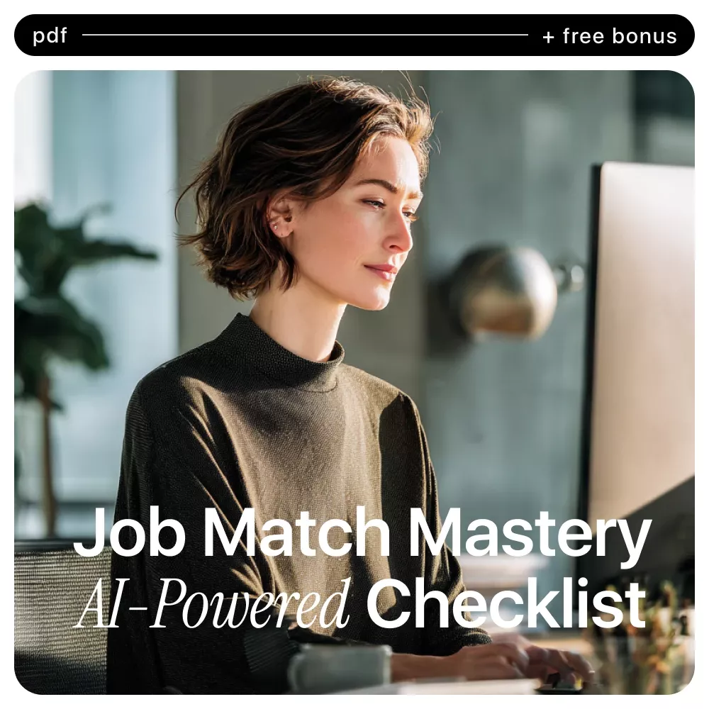 Job Match Mastery AI-Powered Checklist | Smart Career Planning Guide with ai prompts for job matching lists | Digital Download for Job Seekers
