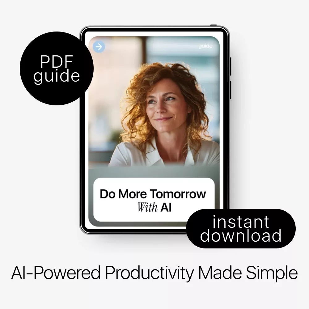 Do More Tomorrow With AI – Productivity Guide for Busy Professionals, How to Use AI to Be More Productive Tomorrow, Digital Download Workflow Planner & AI Prompt Toolkit - Image 3