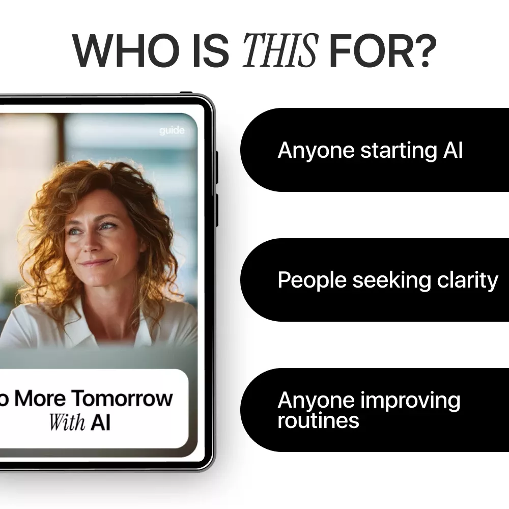 Do More Tomorrow With AI – Productivity Guide for Busy Professionals, How to Use AI to Be More Productive Tomorrow, Digital Download Workflow Planner & AI Prompt Toolkit - Image 6