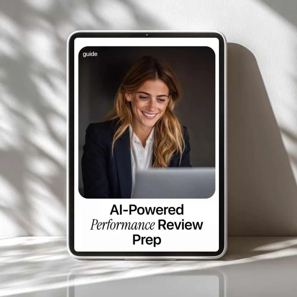 AI-Powered Performance Review Prep | How to Use AI to Prepare for a Performance Review | Digital Guide for Self-Assessments, Achievements & Confident Review Planning