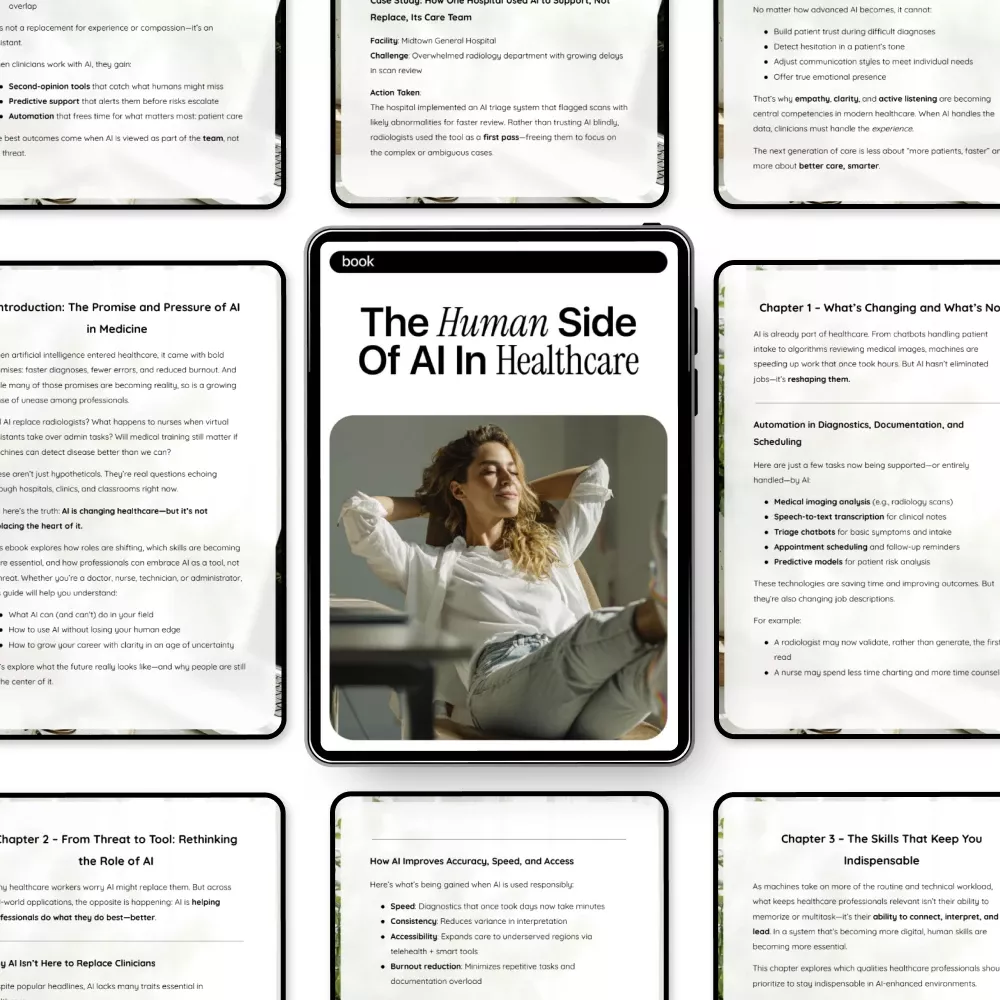 The Human Side of AI in Healthcare | Ebook Guide on how ai affects healthcare jobs, Careers & the Future of Care - Image 5