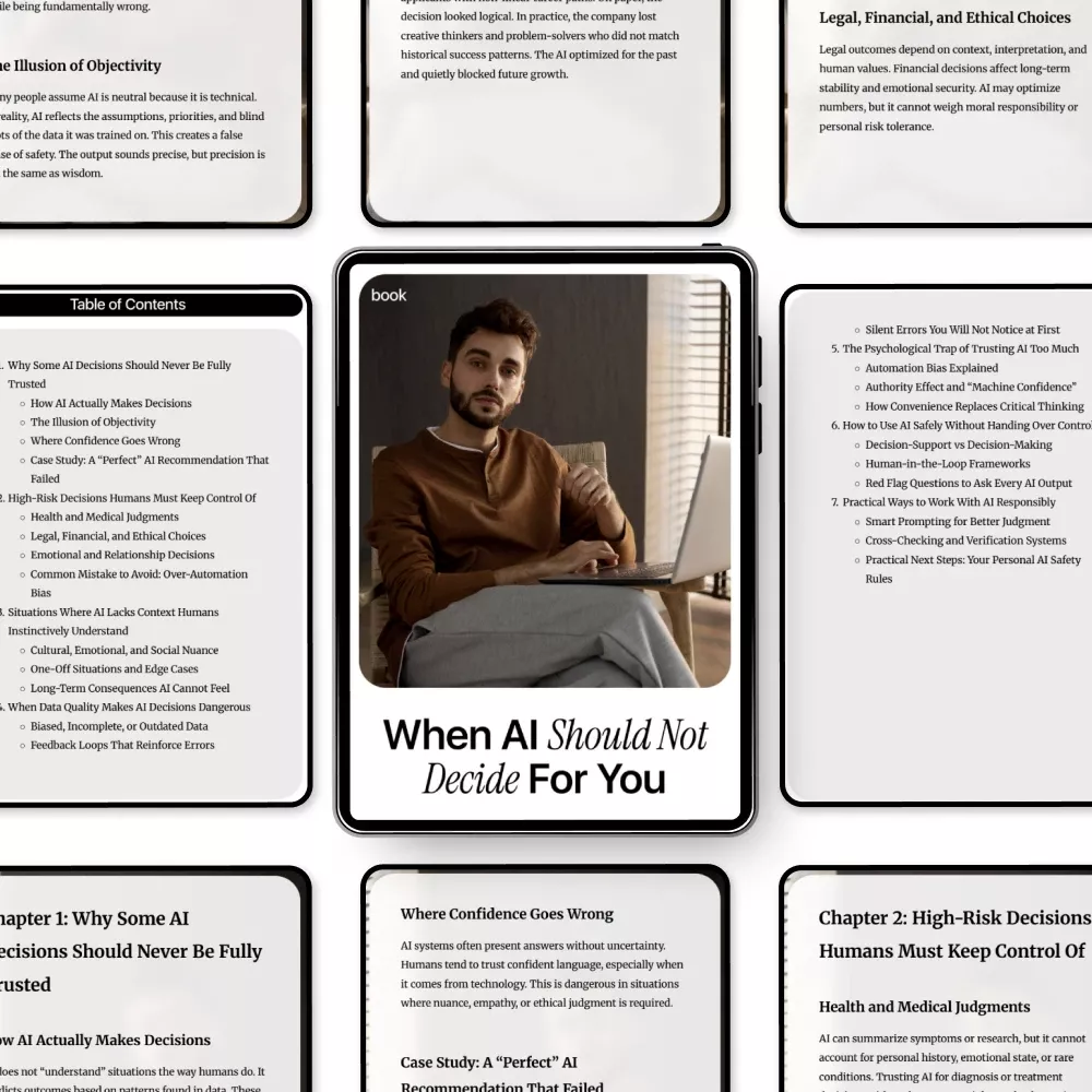 When AI Should Not Decide for You – Essential eBook on AI Decisions People Should Not Trust, Digital Guide to Human-Centered Decision Making - Image 5