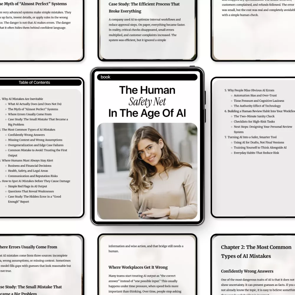 The Human Safety Net in the Age of AI: An Essential eBook to Spot AI Mistakes Humans Must Catch, Avoid Costly Errors, and Stay in Control - Image 5