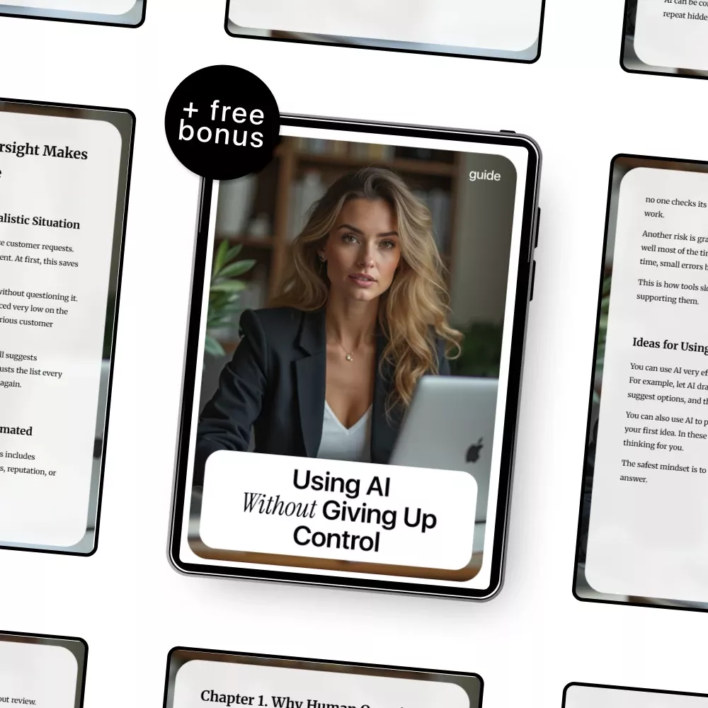 Using AI Without Giving Up Control | Practical AI Guide for Human Oversight, Responsible Automation & Ethical AI Use | Digital Download eBook